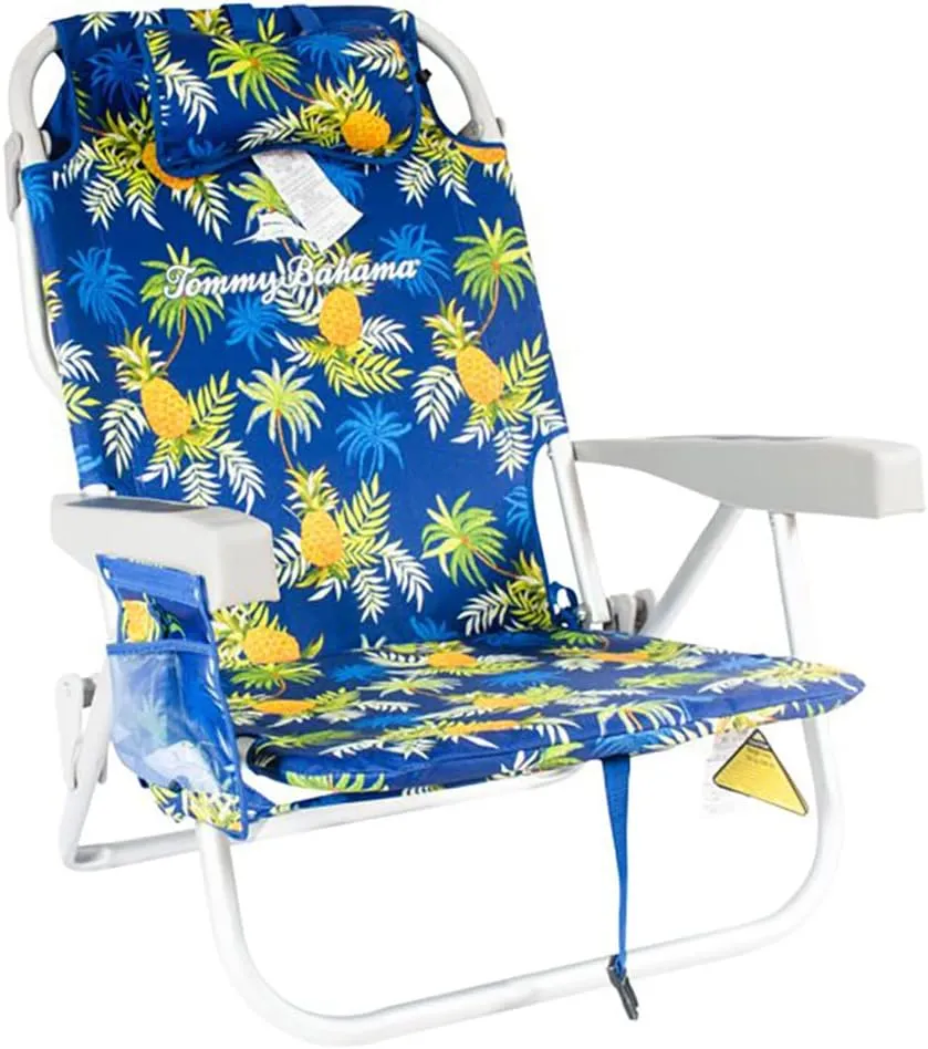 Tommy Bahama 2016 Backpack Cooler Chair with Storage Pouch and Towel Bar