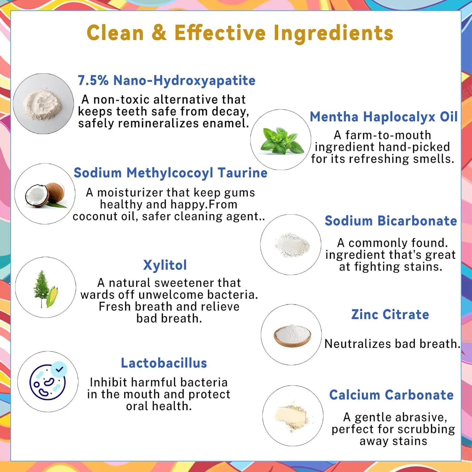 Toothpaste Tablets with 7.5% Nano Hydroxyapatite,Flouride Free,SLS Free Remineralize with NHA (1 Month),Gift a Collapsible Cup,Eco & Plastic Free Travel Size Toothpaste