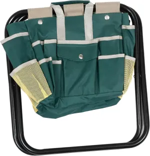 Totority Garden Tool Bag Portable Folding Stool Oxford Fabric X-Type Stabilizer Easy to Carry