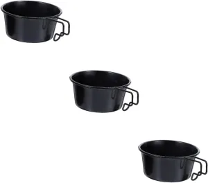 TOYANDONA 3pcs Outdoor Camping Supply Collapsible Stainless Steel Bowl Handle Easy-clean Multi-purpose Soup Bowl