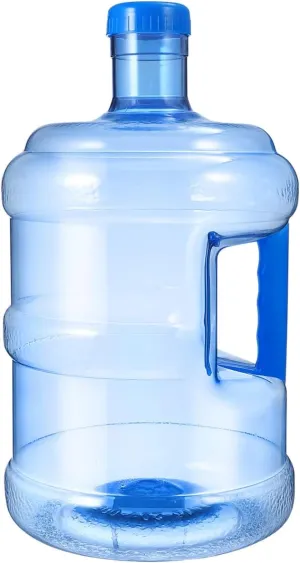 TOYANDONA Reusable Water Bottle with Screw Cap Carry Handle, 5L Large Capacity Water Bottle Jug Container for Camping Outdoor Travel Sports