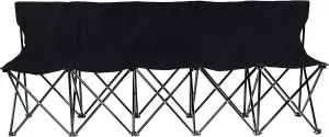 Trademark Innovations Portable 5-Seater Folding Team Sports Sideline Bench (Black)
