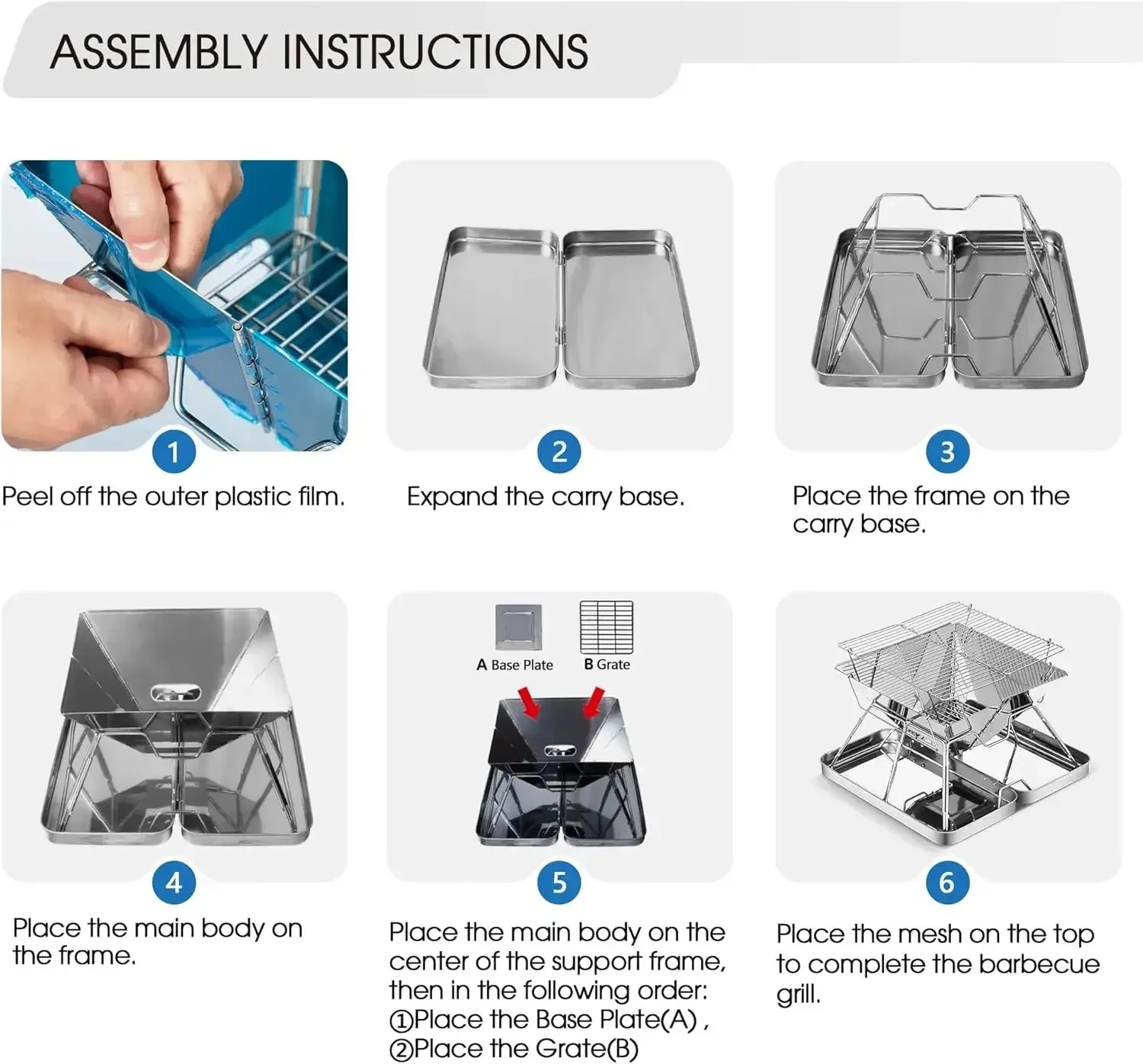 TrailBlaze Foldable Campfire BBQ Set