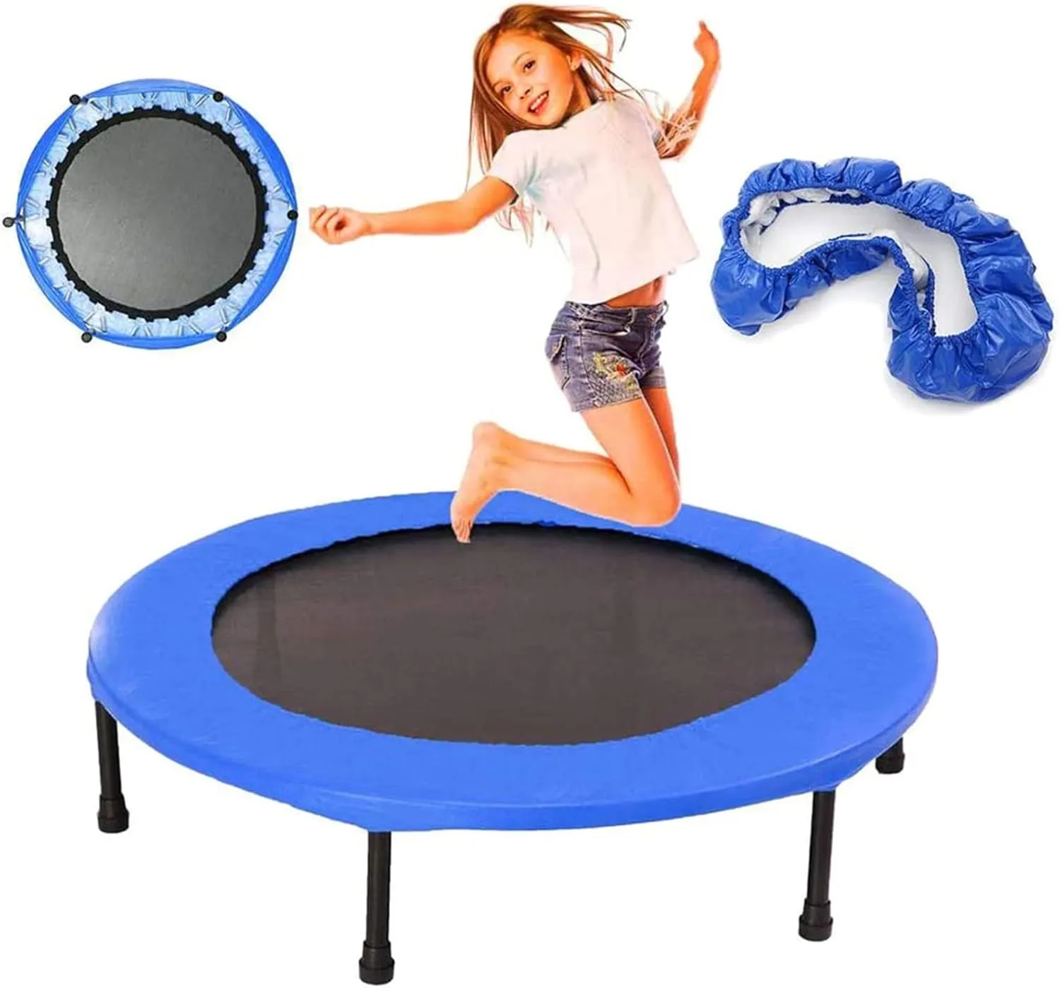 Trampoline Replacement Cover, Trampoline Surround Pad, 32" 36" 38" 40" 45" 48" 50" 54" 60" Safety Guard Spring Cover Edge Protection, UV-Resistant, Tear-Resistant Trampoline Accessories