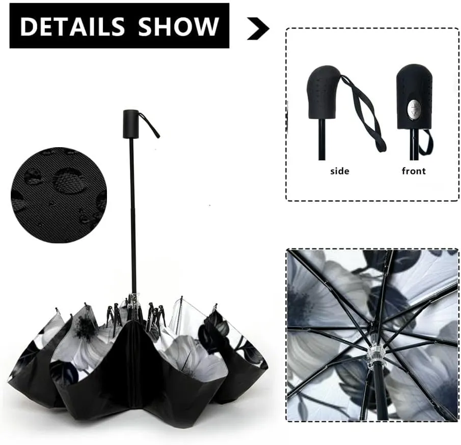 Travel Umbrella for Rain Windproof gothic valentine couple love Automatic Cute Portable Compact Umbrella for Women Purse Backpack Car Black Sun UV Protection