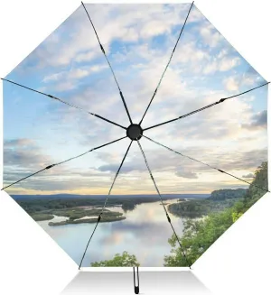 Travel Umbrella for Rain Windproof Lavender Lullaby Automatic Cute Portable Compact Umbrella for Women Purse Backpack Car Black Sun UV Protection