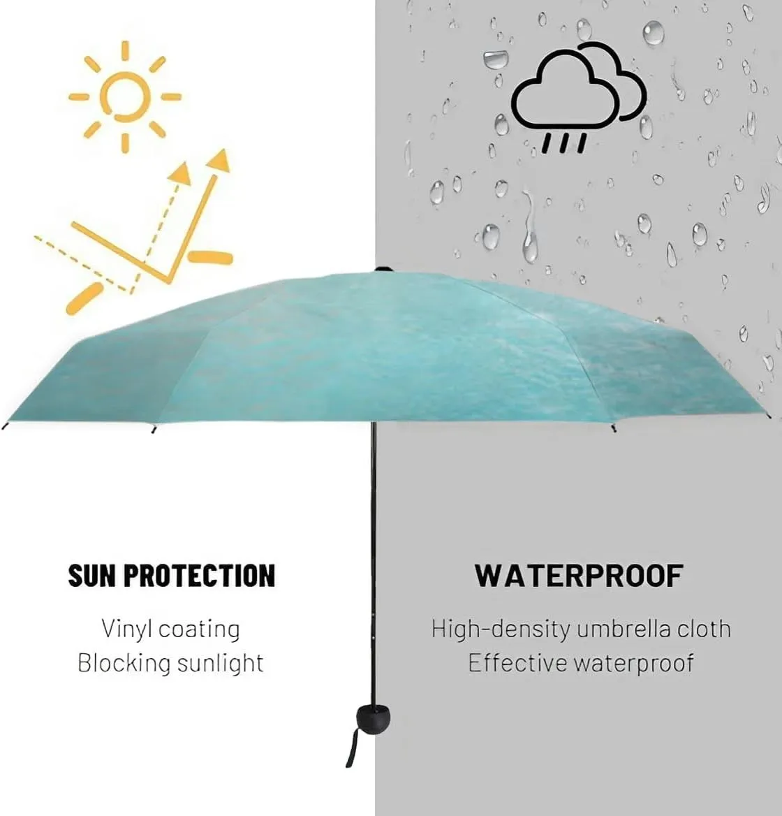 Travel Umbrella for Rain Windproof Rhineland Palatinate Castle Fort Ancient Ancient History Automatic Cute Portable Compact Umbrella for Women Purse Backpack Car Black Sun UV Protection