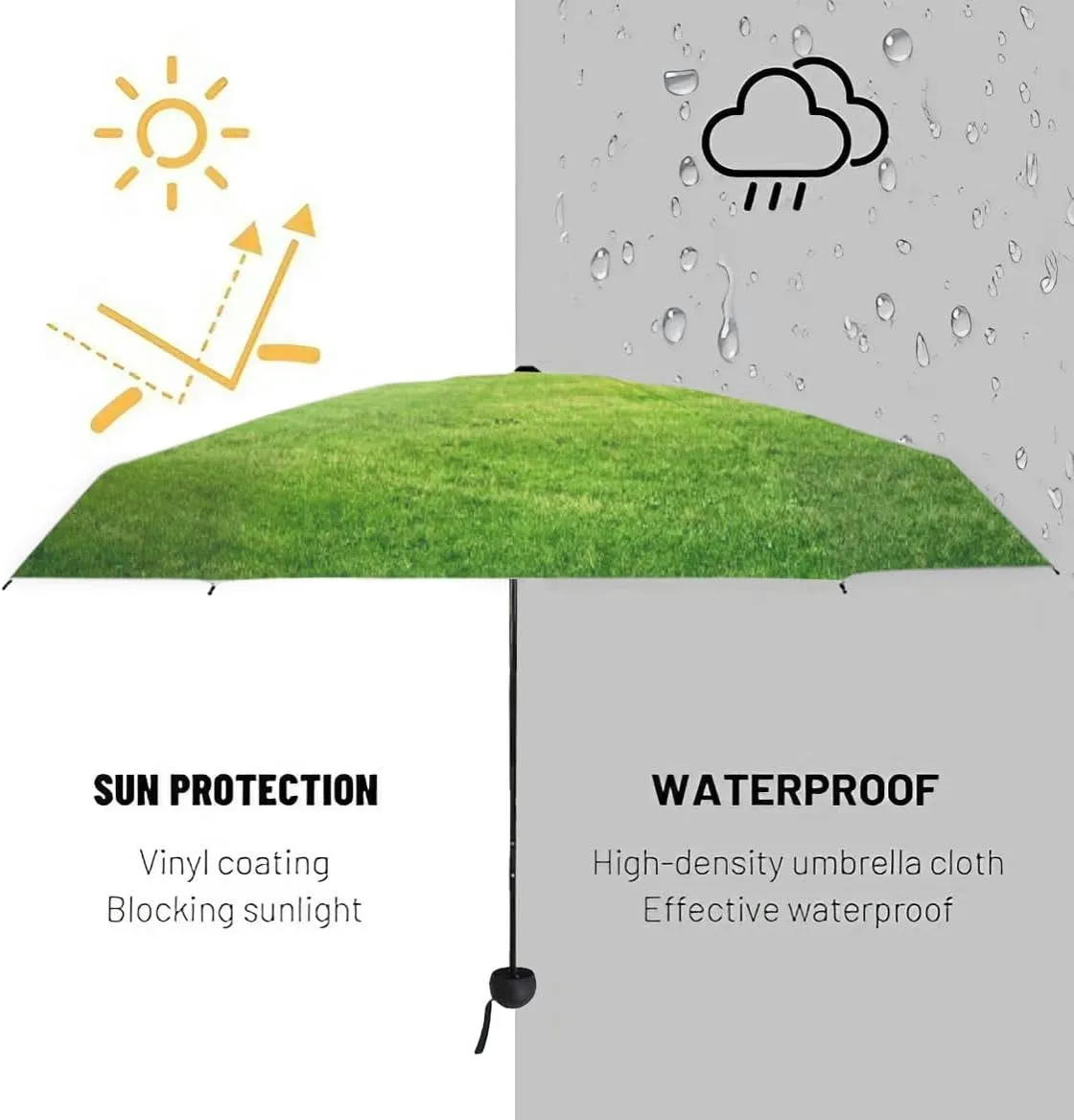 Travel Umbrella for Rain Windproof Sky Cloud Sky Cloudscape Sunset Overcast Automatic Cute Portable Compact Umbrella for Women Purse Backpack Car Black Sun UV Protection