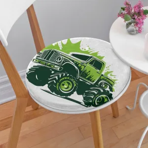 TropicalLife Cartoon Mountain Buggy Round Chair Pad Comfortable Slip Resistant Seat Cushion Pad for Car Garden Patio Home Kitchen Bar Stool Office Chair