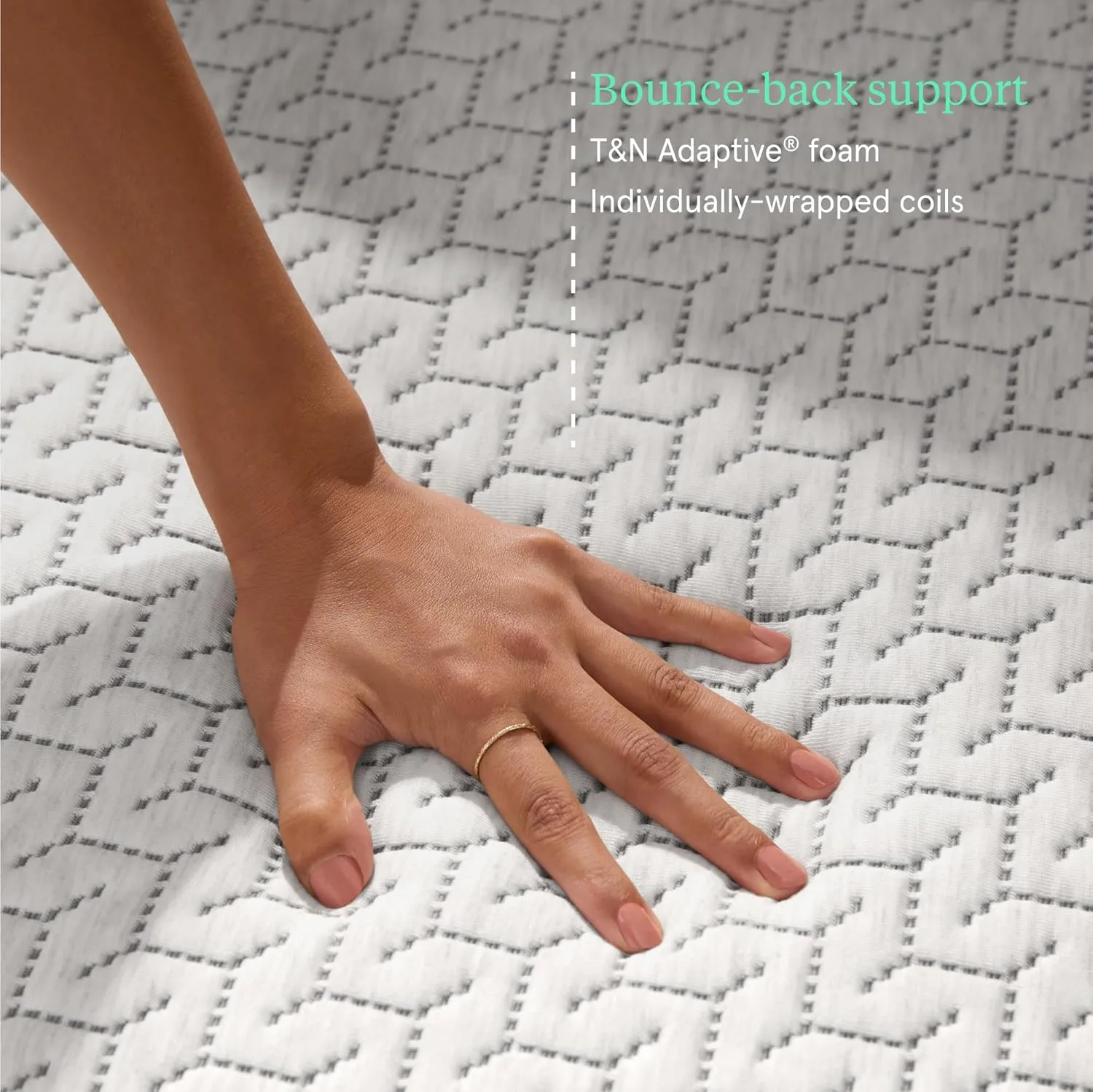 Tuft & Needle Original Hybrid Medium King Mattress in a Box, Adaptive Foam, Pocketed Coils, Cooling Pressure Relief, 100 Night Trial, Fiberglass Free, CertiPUR-US, 10-Year Limited Warranty