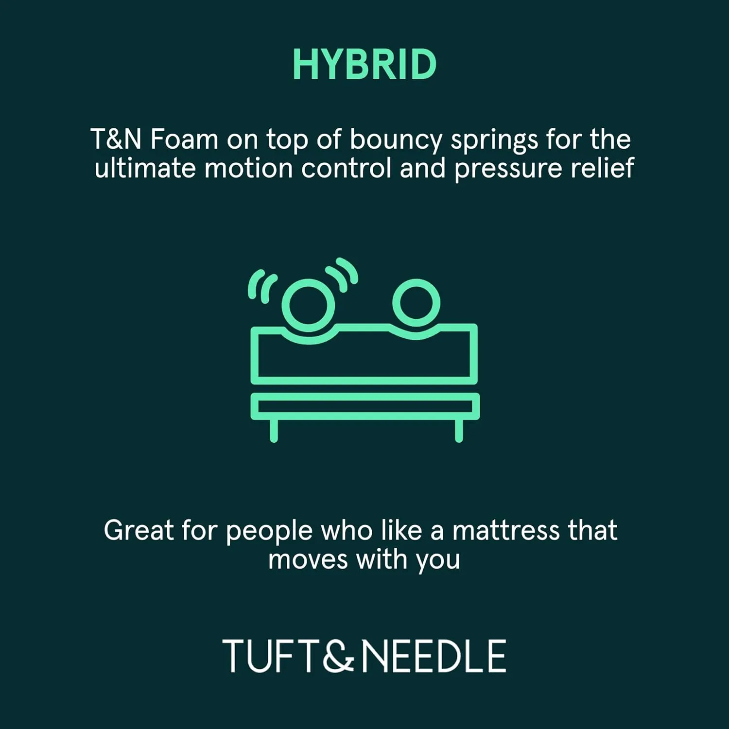 Tuft & Needle Original Hybrid Medium King Mattress in a Box, Adaptive Foam, Pocketed Coils, Cooling Pressure Relief, 100 Night Trial, Fiberglass Free, CertiPUR-US, 10-Year Limited Warranty
