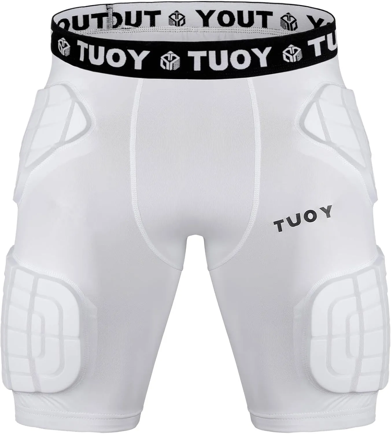 TUOY Adult Padded Compression Shorts 5-Pad Football Girdle Hip Thigh Protector