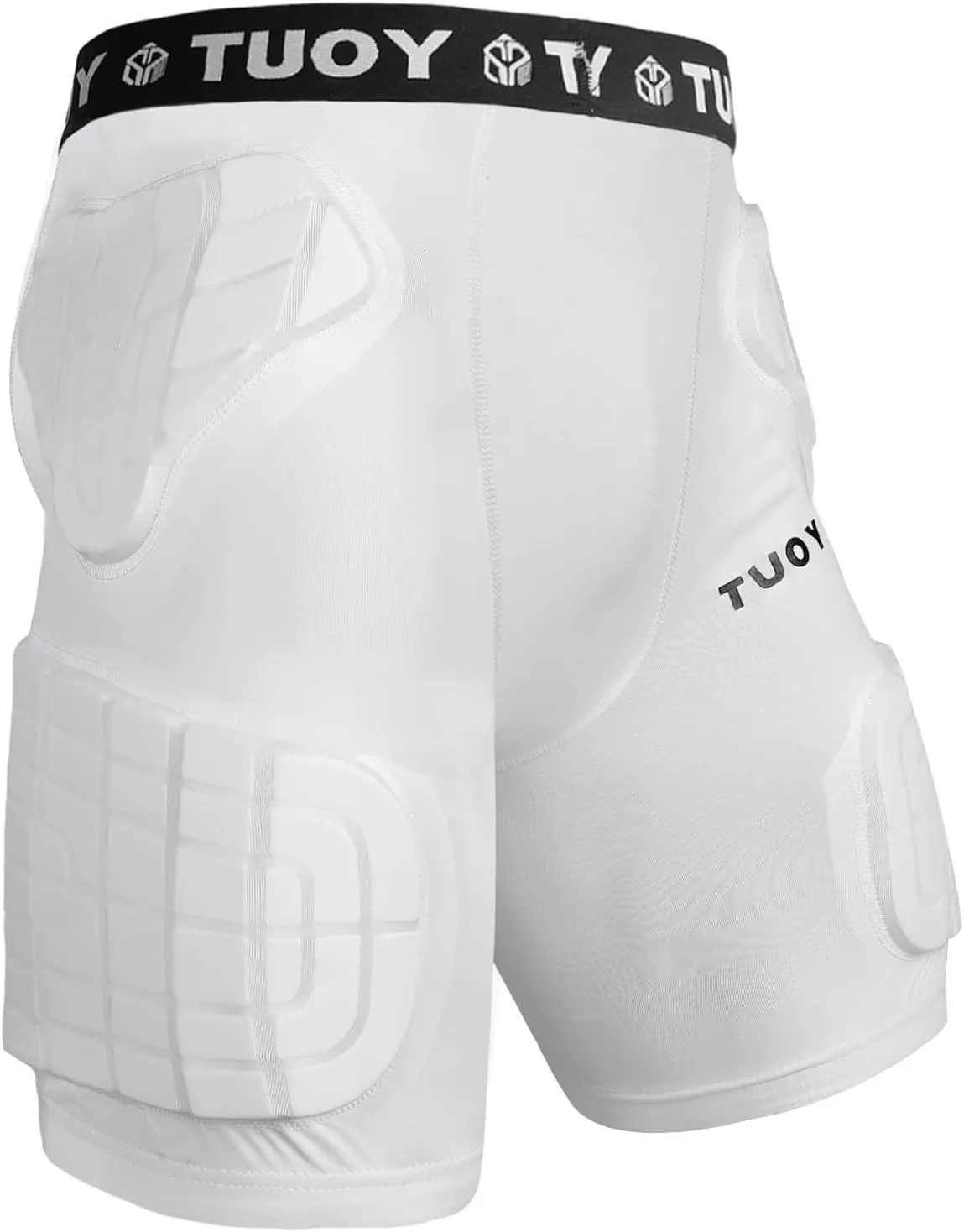 TUOY Adult Padded Compression Shorts 5-Pad Football Girdle Hip Thigh Protector