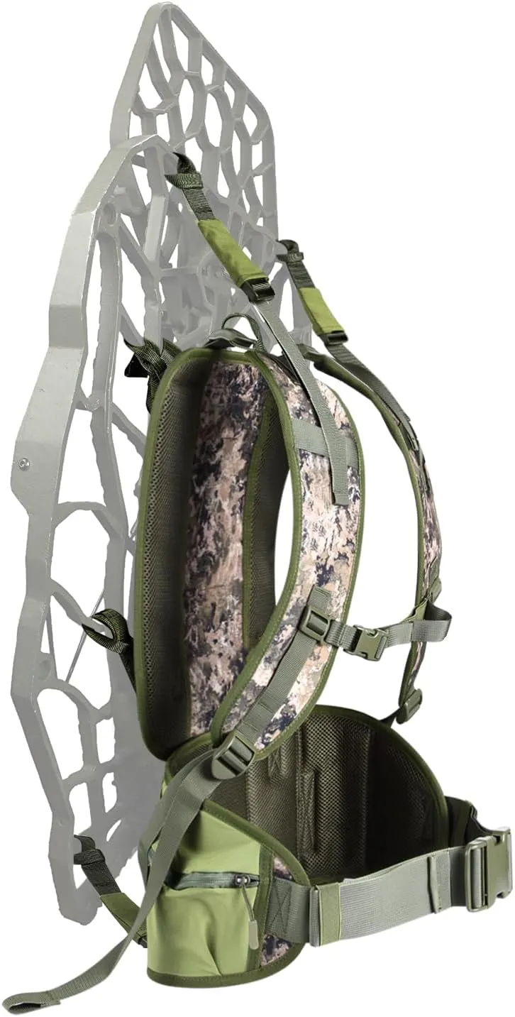 UIIHUNT Tree Stand Transport System, Comfortable Padded Tree Stand Backpack Carry Straps, Adjustable Tree Stand Carrier System, Universal Fits Most Tree Stands, Includes Necessary Hip & Waist Belt