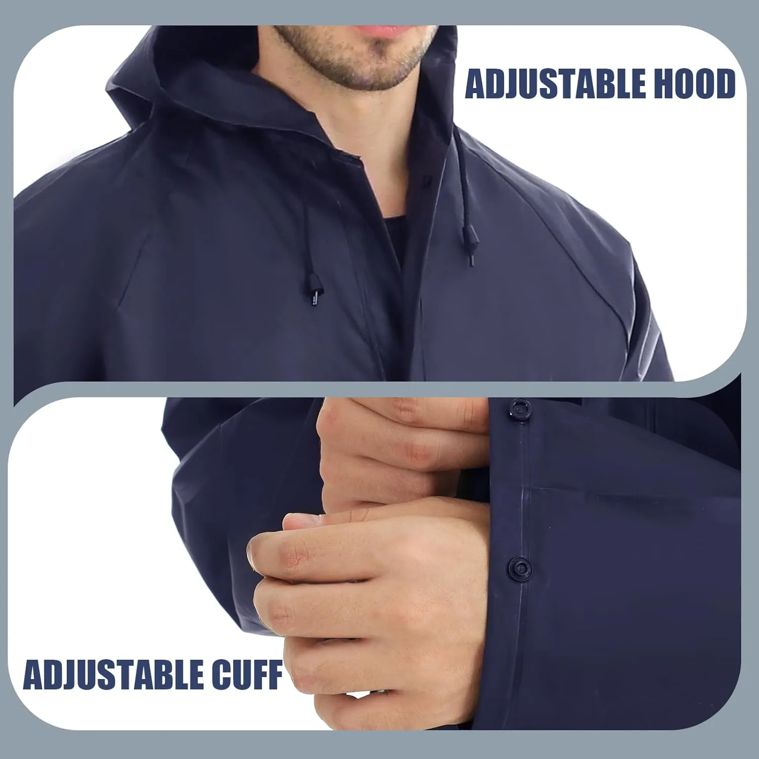 Ultra-Lite Rain Suit for Men Women Durable Protective Rainwear Waterproof Rain Coat Rain Gear for Farming, Hiking