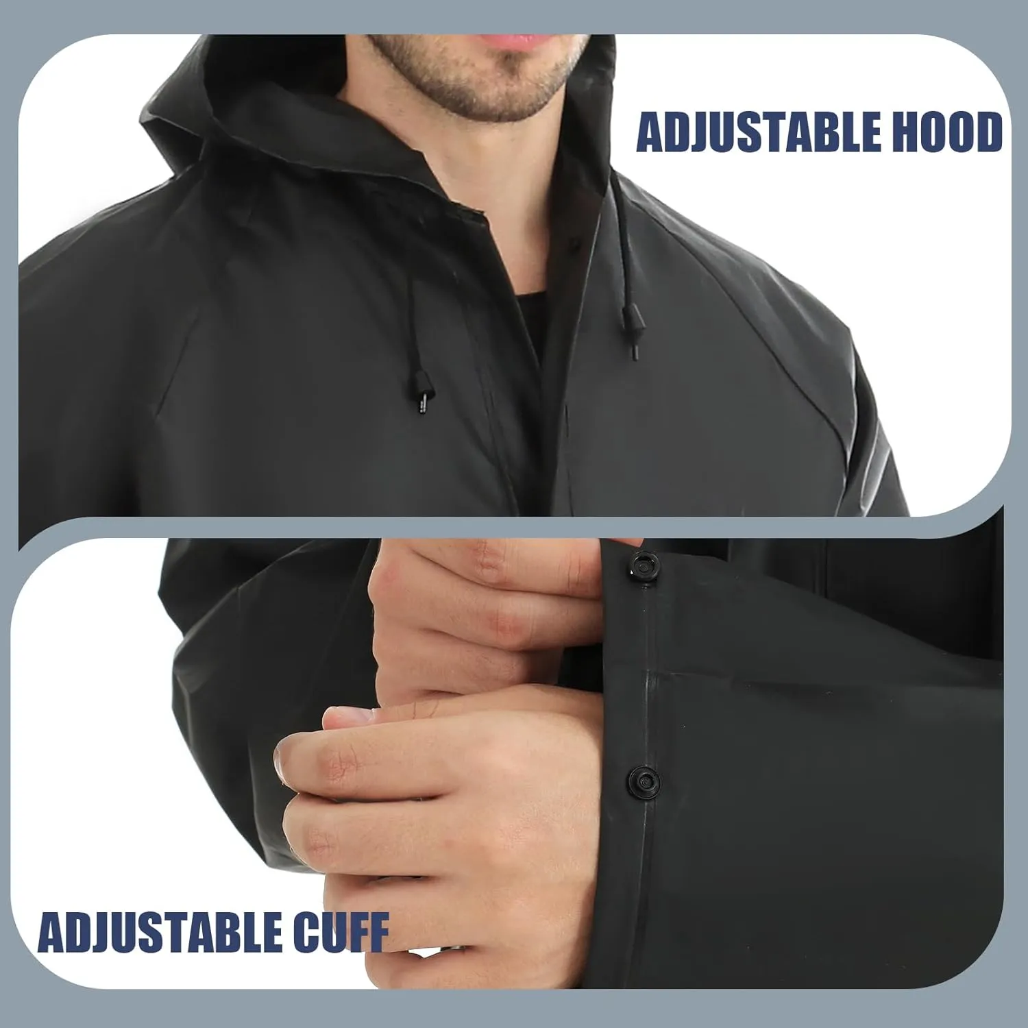 Ultra-Lite Rain Suit for Men Women Durable Protective Rainwear Waterproof Rain Coat Rain Gear for Farming, Hiking