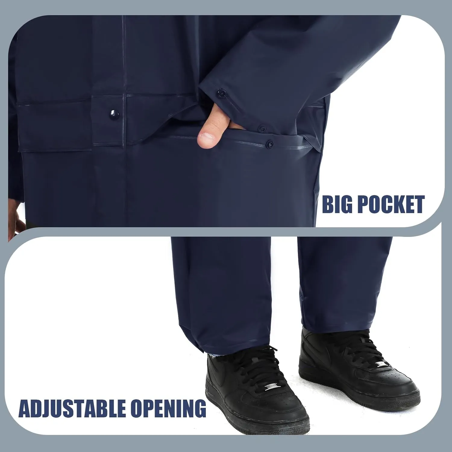 Ultra-Lite Rain Suit for Men Women Durable Protective Rainwear Waterproof Rain Coat Rain Gear for Farming, Hiking