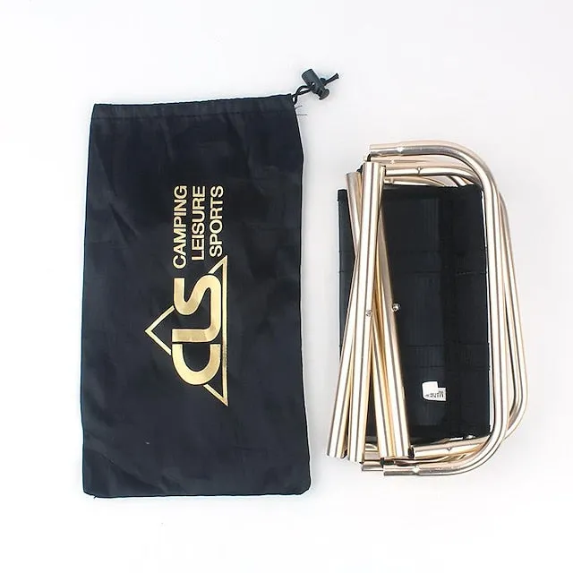 Ultralight Camping Stool, Portable Folding Stool for Adults Fishing Outdoor Hiking Gardening Backpacking Travelling Walking with Carry Bag,Metallic