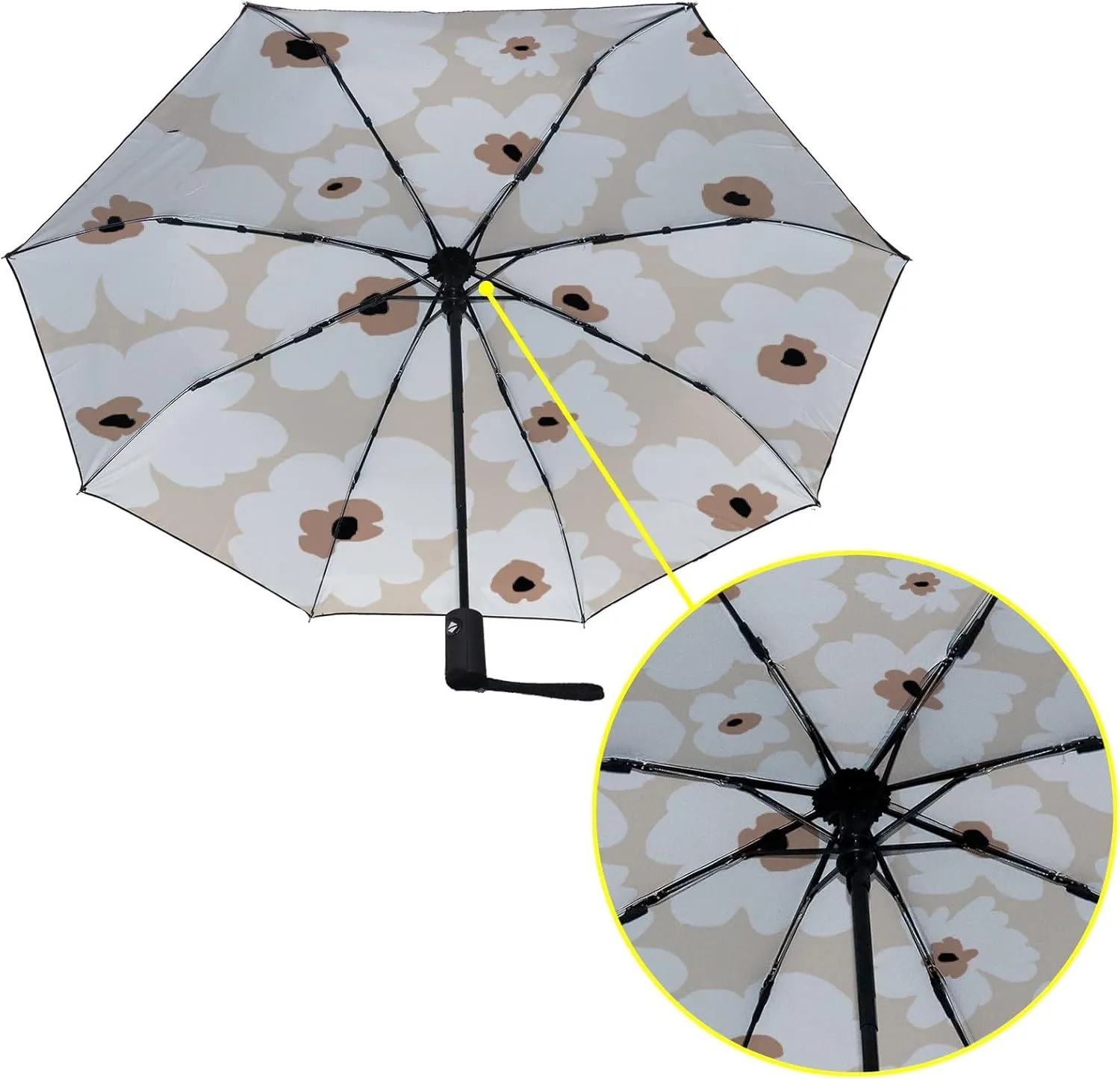 Umbrella Rain Windproof Comic Book Question Marks Automatic Folding Compact Beach Anti-UV Protection Umbrellas Travel Golf Parasol Open Close Men Women Girls Adults