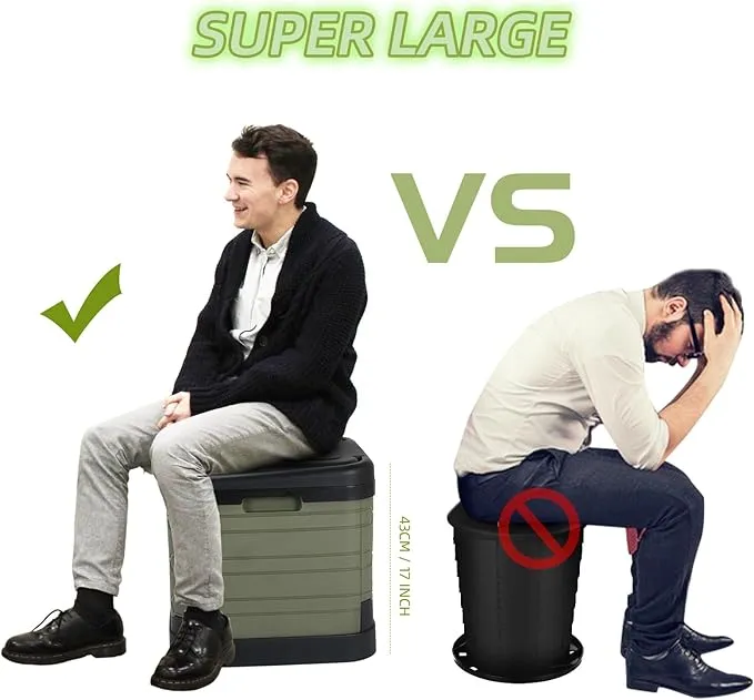 Updated XXXL Portable Toilet for Camping, Extra Large Camping Toilets Portable Potty for Adults Porta Potty Camp Toilet Portable Bathroom for Boat/Hiking/Long Trips/Caravans
