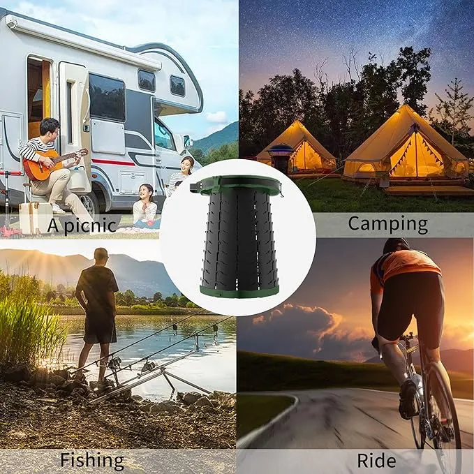Upgrade XXL Retractable Portable Toilet for Camping Height Adjustable Travel Toilet Foldable Camping Toilet Portable Toilet for Adults Collapsible Stool Camping Toilet with Trash Bag&Star Carry Bag