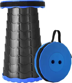 Upgraded Foldable Stool Thickened, Portable Collapsible Stool, Camping Chairs for Hiking Tours, BBQ, Parties, Outdoor Activities (Blue)