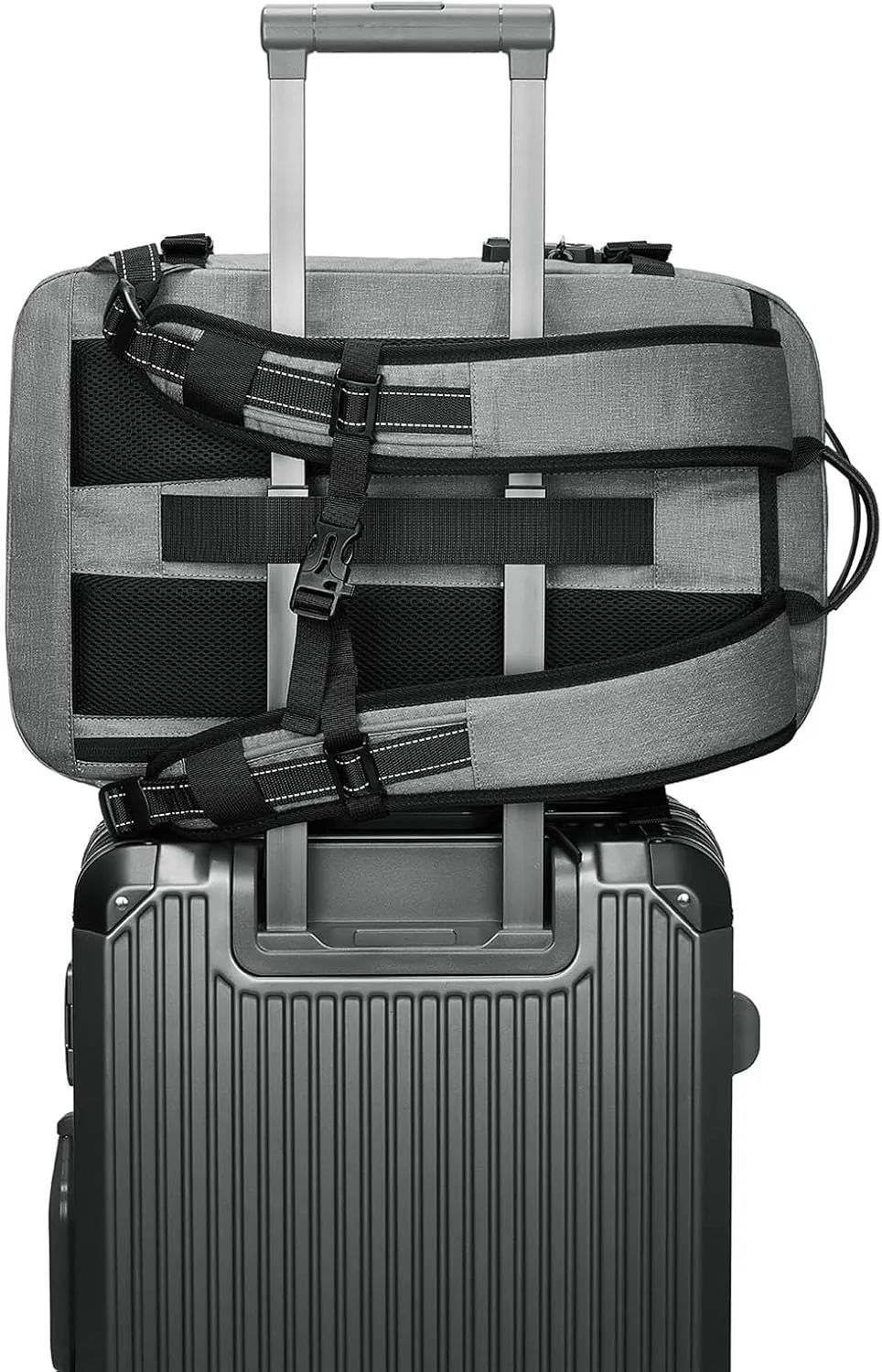 Vacuum Compression Backpack 60L, Expandable Vacuum Backpack Travel, Carry On Air Bag for 17 Inch Laptop Business Travel (Light Grey)