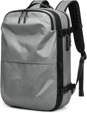 Vacuum Compression Backpack 60L, Expandable Vacuum Backpack Travel, Carry On Air Bag for 17 Inch Laptop Business Travel (Light Grey)