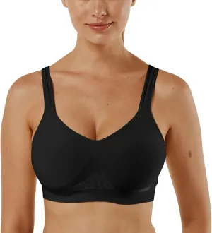 Vertvie Women's Wirefree Bras Seamless Full Coverage Plus Size Sports Bra for Sleeping Yoga Workout Everyday Wear Bralette