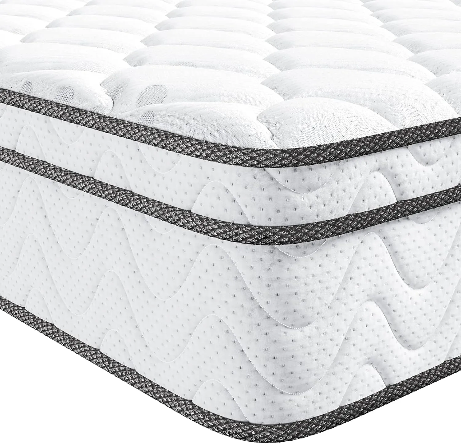 Vesgantti Twin Mattress, 10 Inch Hybrid Single Bed Mattress in a Box with Memory Foam and Pocket Spring, Ergonomic Design & Pressure Relief, Medium Firm Feel, 39"*75"*10"