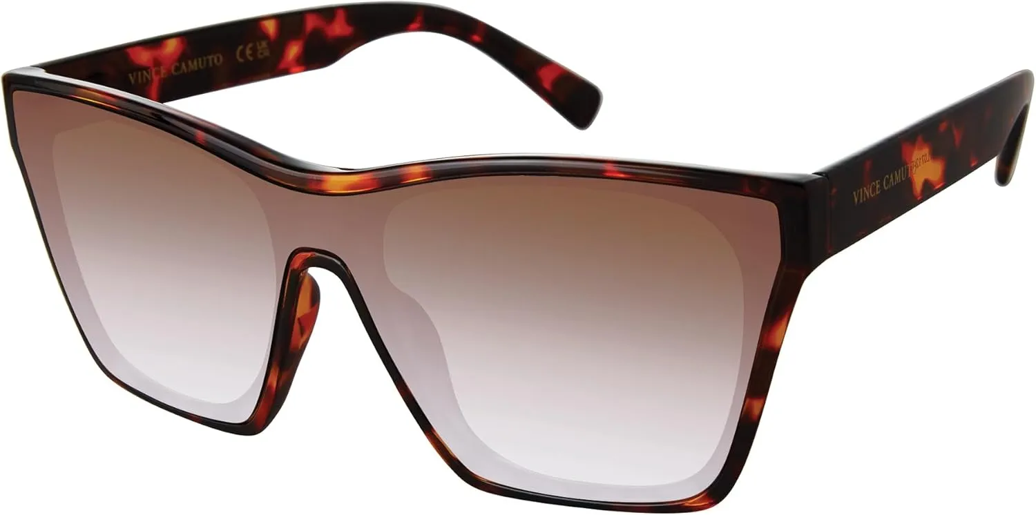 Vince Camuto Women's Vc1089 Shield 100% Uv Protective Square Sunglasses. Luxe Gifts for Her, 140 Mm