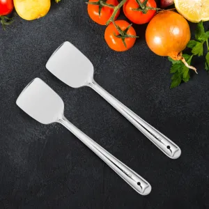 Vinod Stainless Steel Basting Turner Plain (Khurpa), Cooking Palta, Set of 2, Size 34cm, No 5