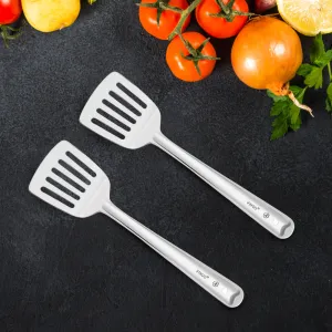 Vinod Stainless Steel Basting Turner Slotted/ Cooking Palta, Set of 2, Size 36cm, No 6