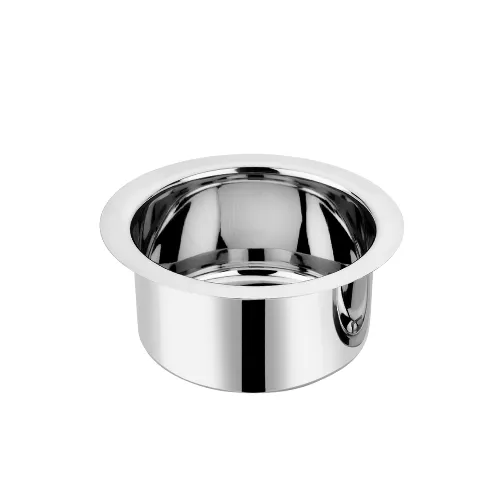 Vinod Stainless Steel Induction Friendly Round Bottom Tope Without Lid 4 Pieces Medium Set Capacity 1.40 Litre, 1.90 Litre, 2.40 Litre &#038; 3.20 Litre