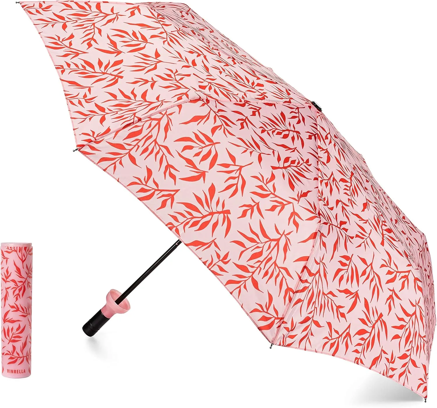 VINRELLA Wine Bottle Umbrella for Rain - Portable, Compact, Waterproof, and Windproof for Travel - UV Blocker - Fun Gift