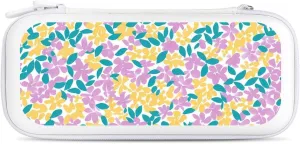 Vintage Cute Pastel Floral Compatible with Switch Carrying Case Hard Travel Game Bag Pouch with 15 Games Accessories