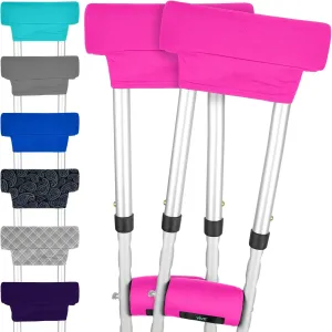 Vive Premium Crutch Pads & Hand Grips - Comfortable, Breathable, Machine Washable Padding - Moisture Wicking & Odor Reducing Pillow Accessory Covers for Adult & Youth Walking Crutches