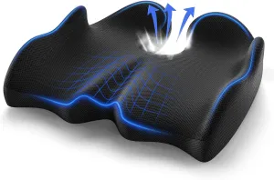 VOXON Seat Cushion for Tailbone Pain Relief, Extra Large Memory Foam Office Chair Cushions, Ergonomic Seat Cushion for Home, Car, Pressure Relief Pad for Hip, Coccyx, All Day Comfort