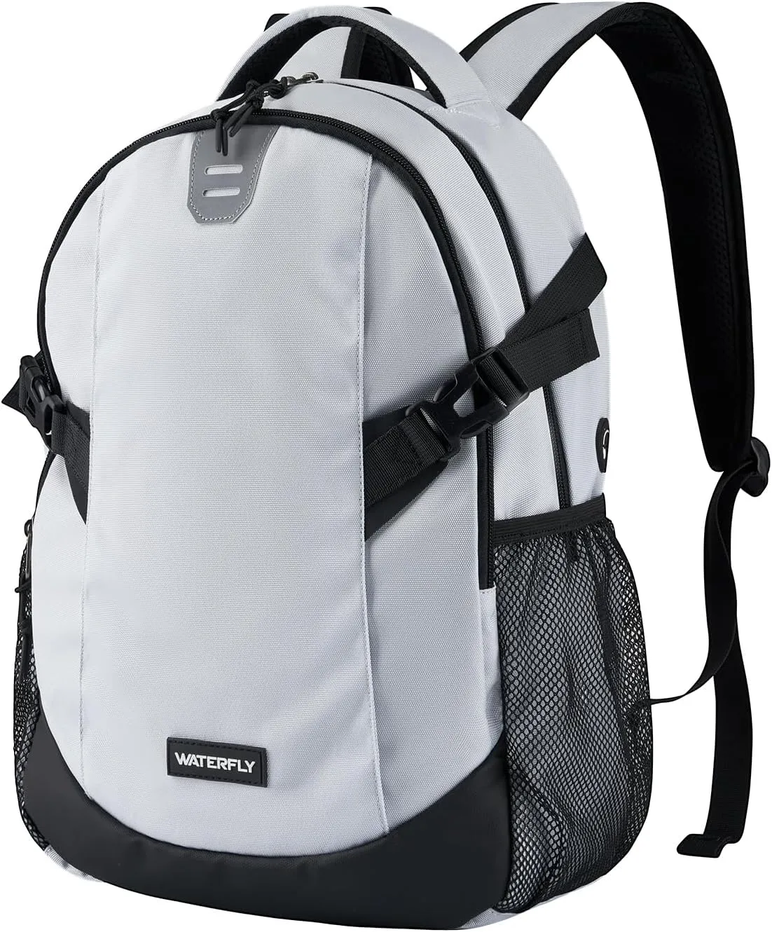 WATERFLY Casual Laptop Travel Backpack: 20L for Men Women Work Commuter Everyday EDC Daypack Hiking Gym Sport Workout Grey