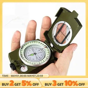 Waterproof High Precision Compass Outdoor Gadget Sports Hiking Mountaineering Professional Military Army Metal Sight