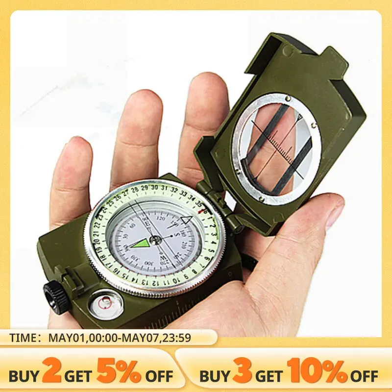 Waterproof High Precision Compass Outdoor Gadget Sports Hiking Mountaineering Professional Military Army Metal Sight