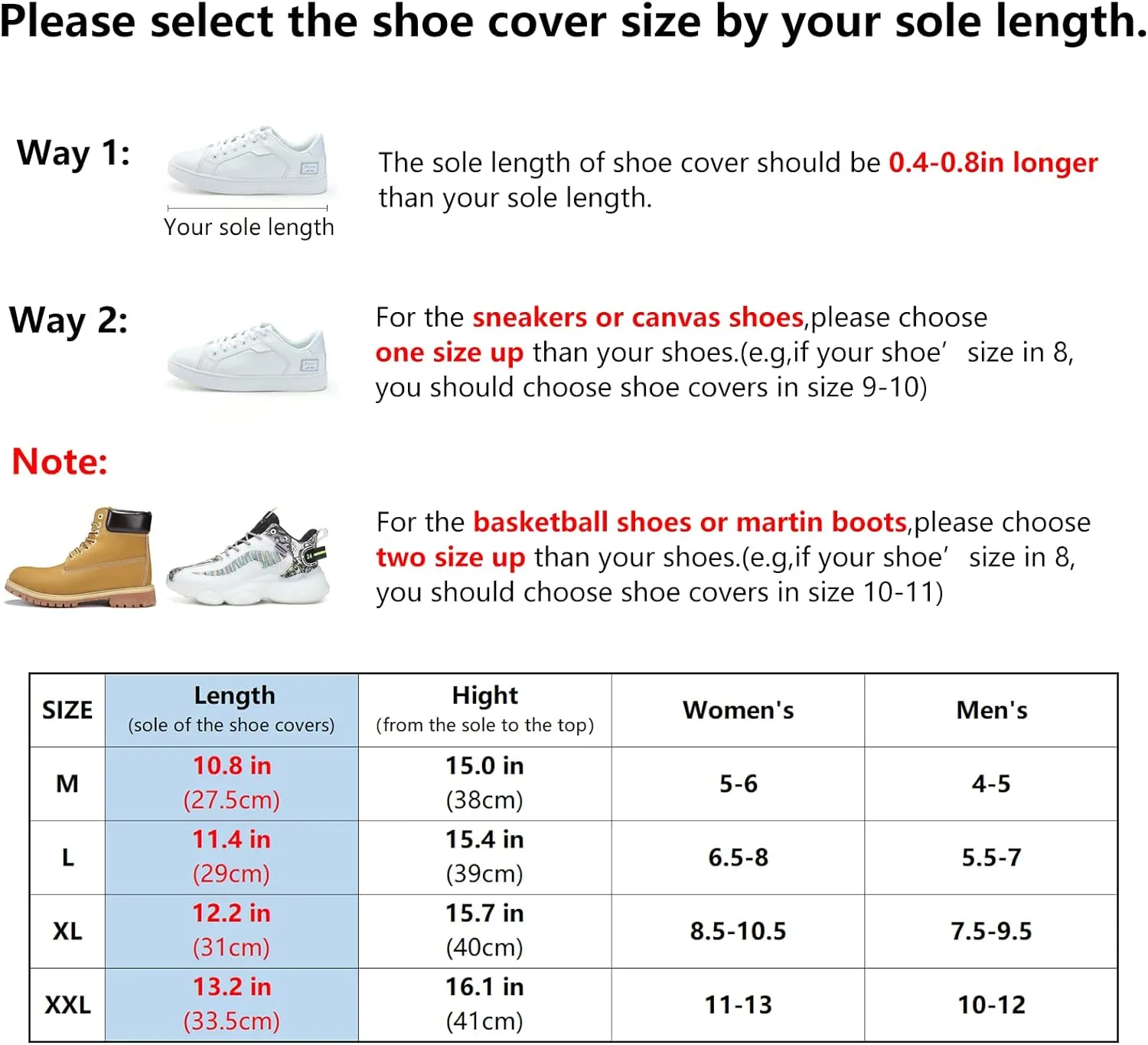 Waterproof Rain Boot Shoe Cover with Reflector Reusable & Foldable