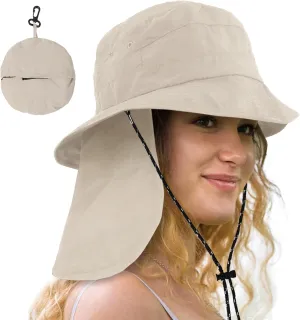 Waterproof Sun UPF 50  Bucket Hat UV Protection Packable Brimmed Boonie for Women Men Summer Lightweight Hiking Outdoor Cap