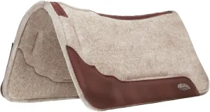 Weaver Leather Synergy Contoured Wool Blend Felt Performance Saddle Pad, Tan, 33" L x 32" W