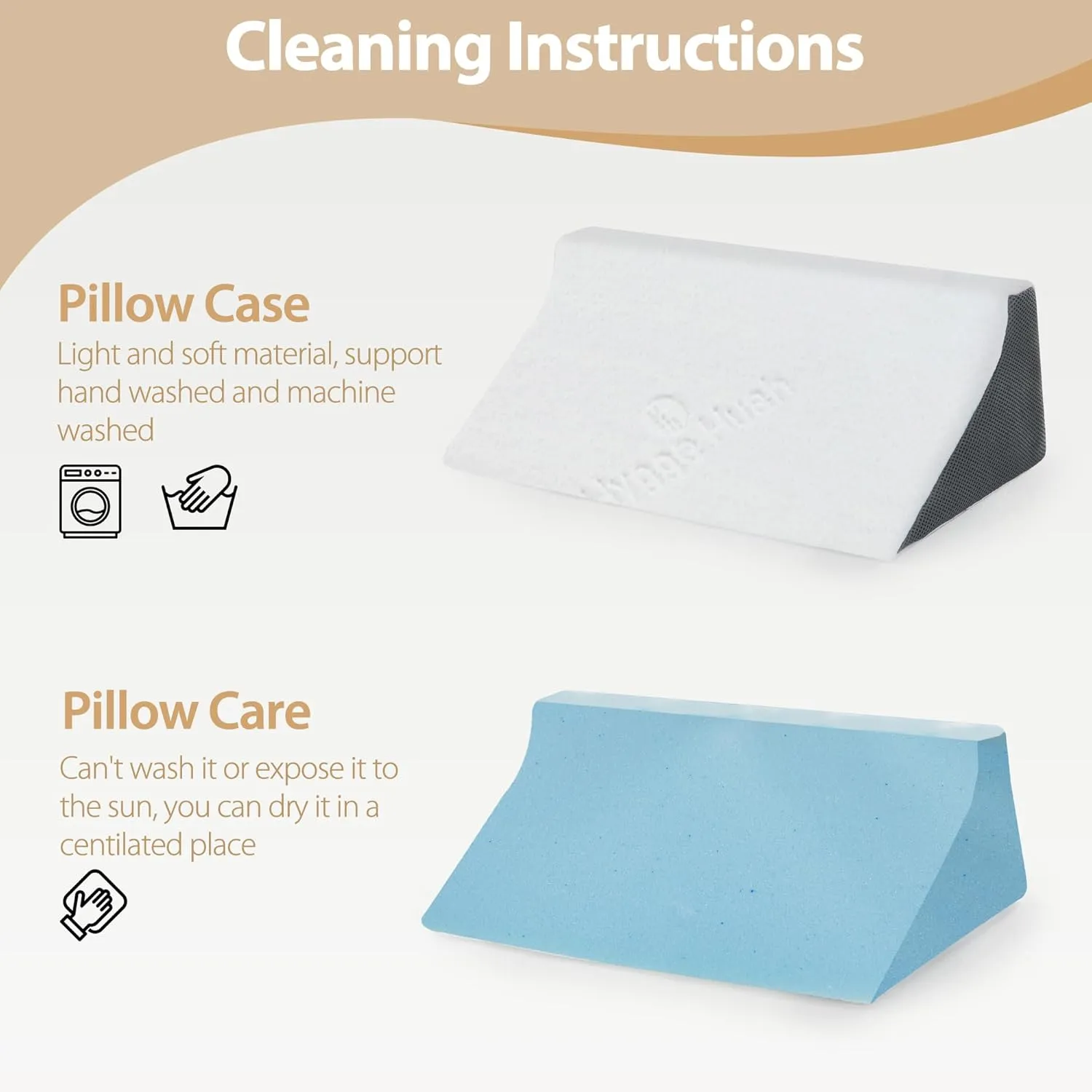 Wedge Pillow for Sleeping, Side Sleeper Body Back Positioners for Back Pain, Preventing Bedsores, After Surgery, Pregnancy Support, Ankle Support, Bed Wedge Pillow for Side Sleepers, White