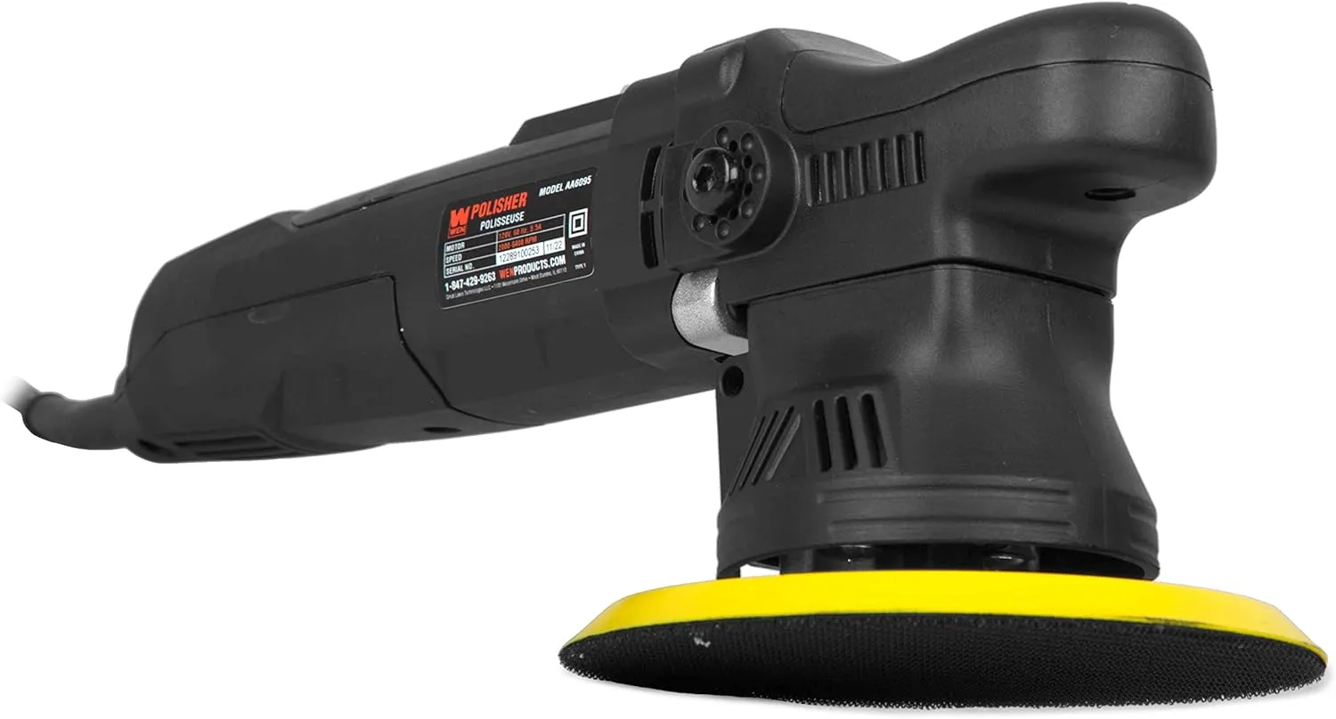 WEN Dual Action Polisher, 6-Inch Professional Grade, 5.5-Amp with 9mm Throw (AA6095)