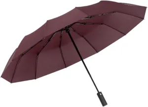Windproof Travel Umbrella - Automatic, Strong Steel Shaft, Folding and Portable - Backpack, Car, Purse Umbrellas for Rain