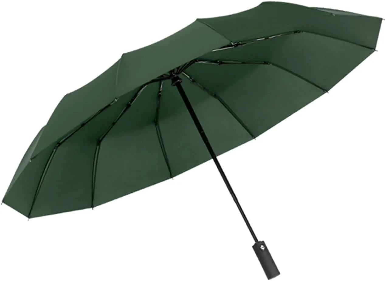 Windproof Travel Umbrella - Automatic, Strong Steel Shaft, Folding and Portable - Backpack, Car, Purse Umbrellas for Rain