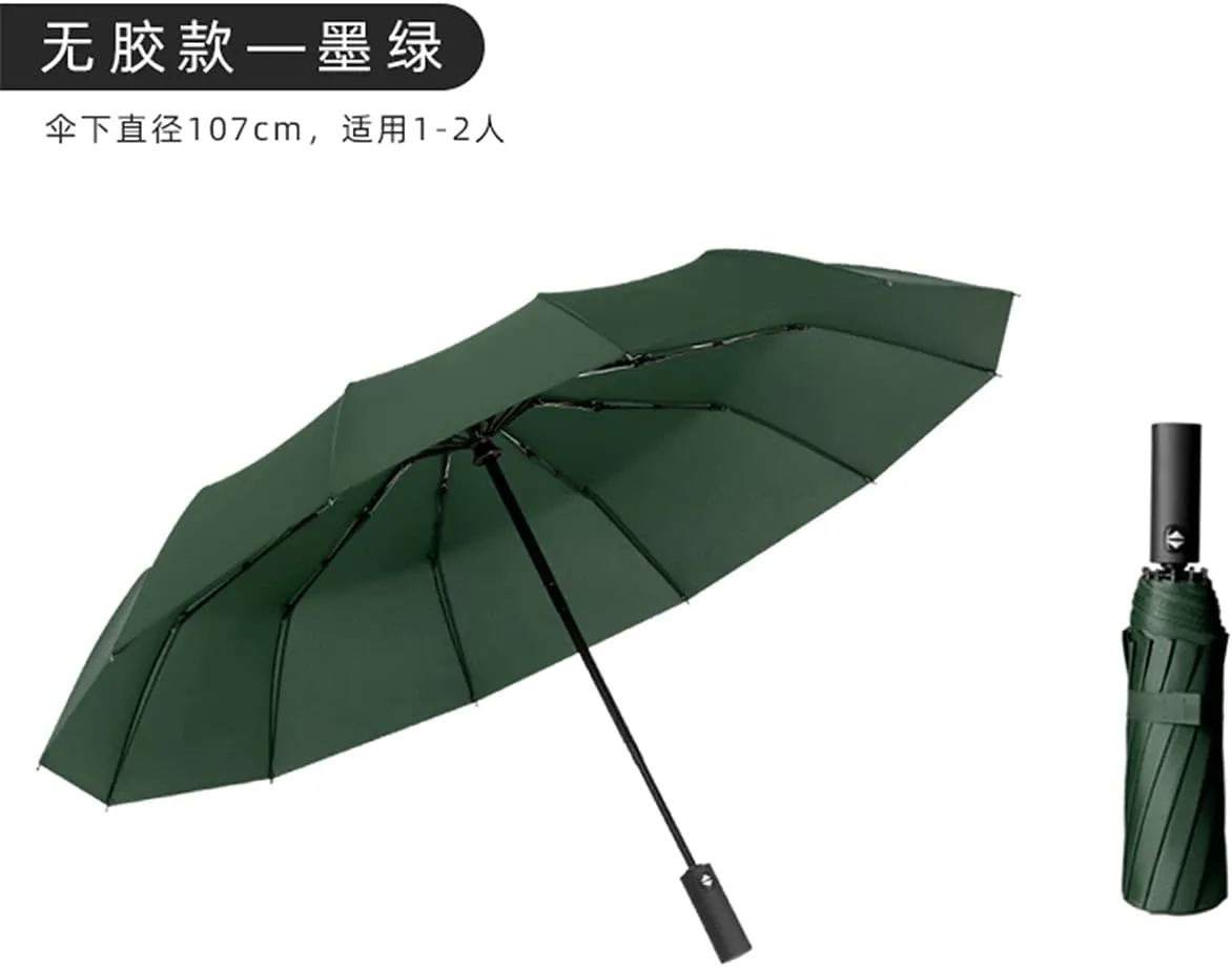 Windproof Travel Umbrella - Automatic, Strong Steel Shaft, Folding and Portable - Backpack, Car, Purse Umbrellas for Rain