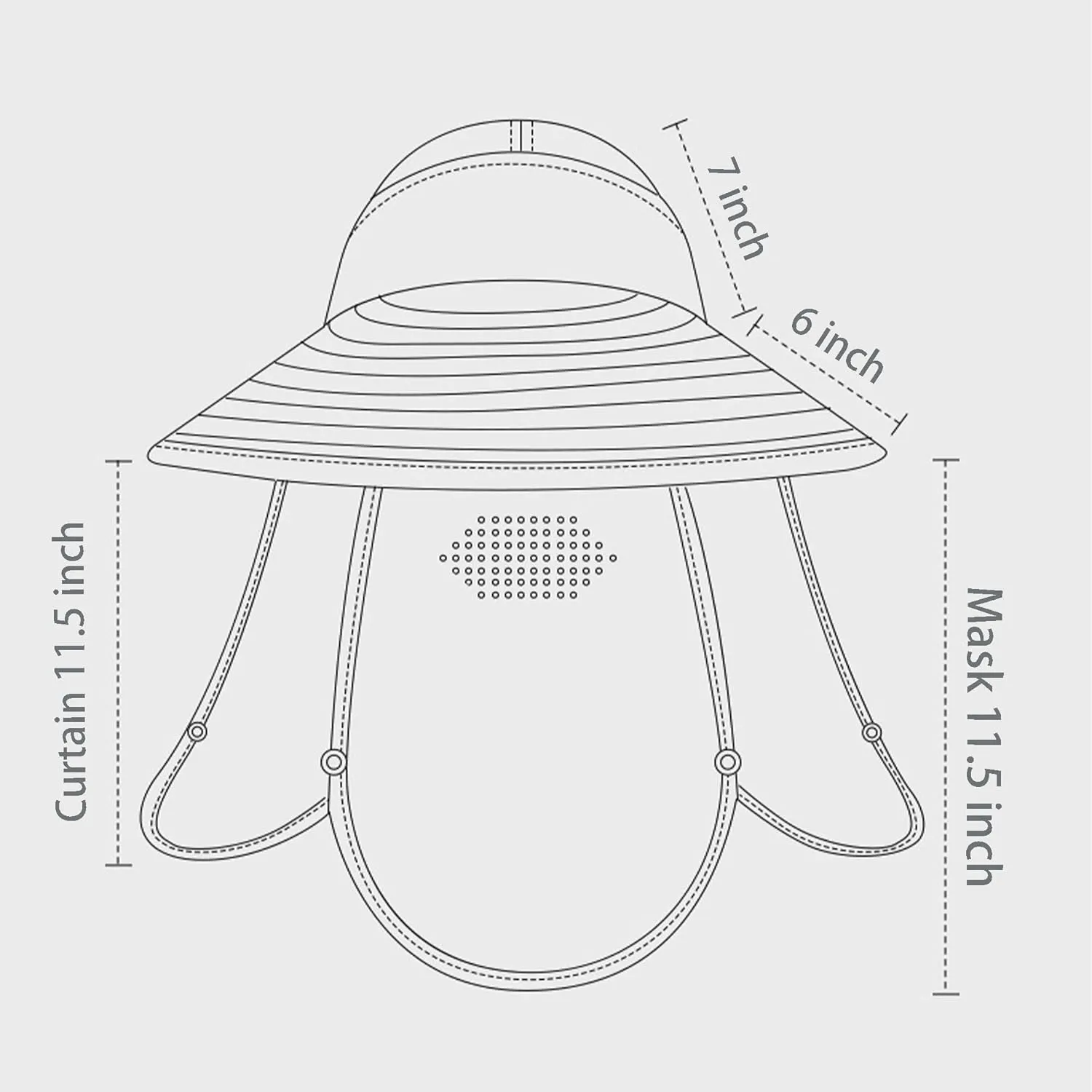 Women Fishing Hat with Face Cover and Neck Flap UPF 50  Sun Protection